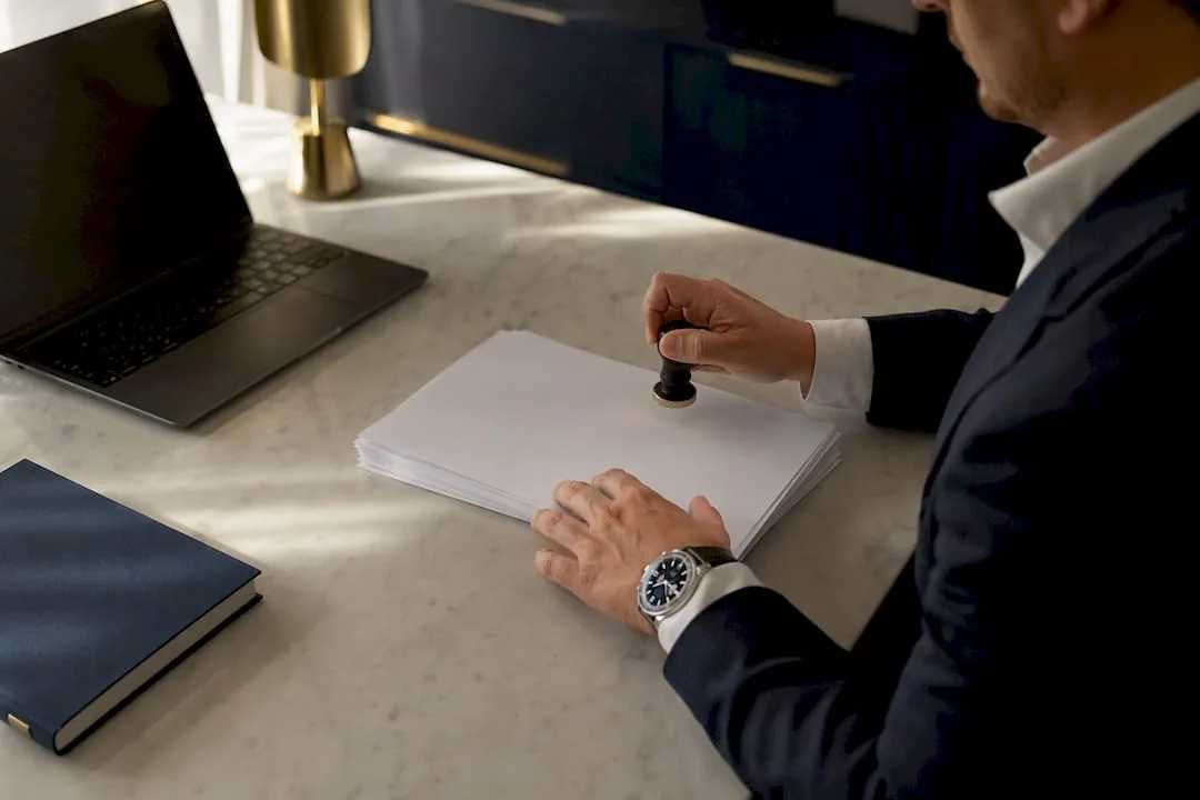 Nominee director stamping corporate folder
