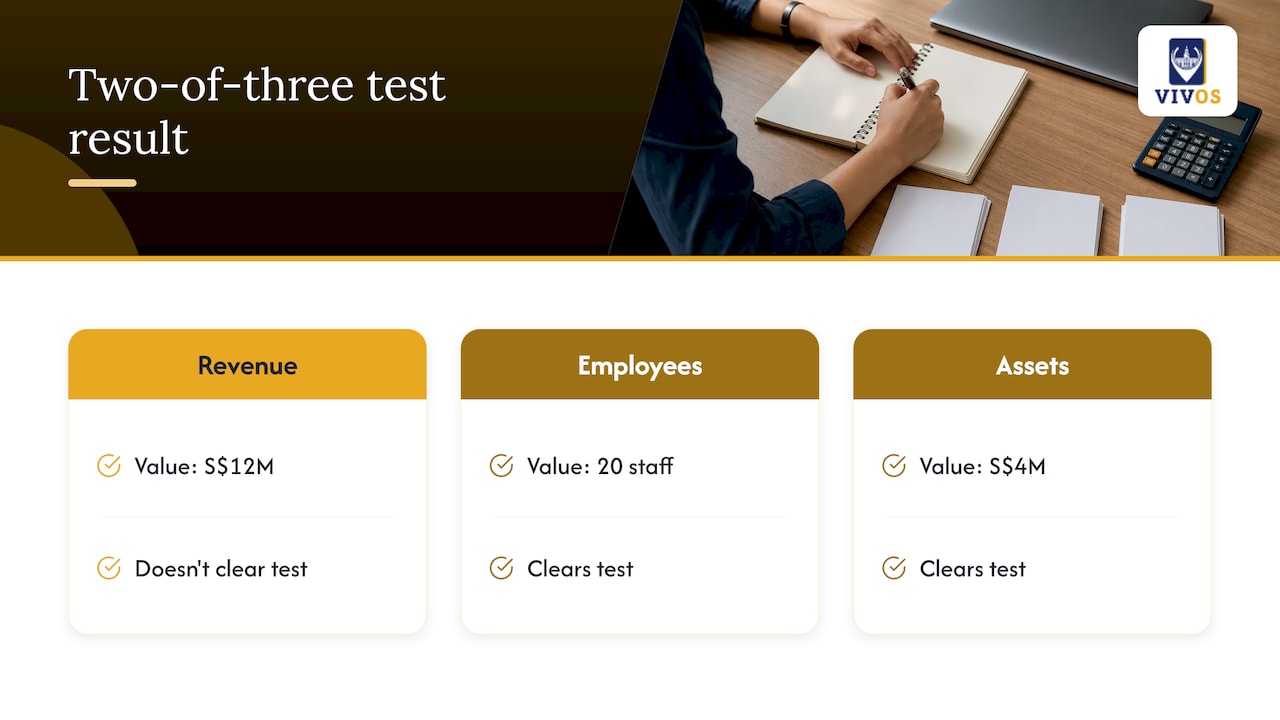 Two of three audit exemption criteria qualify