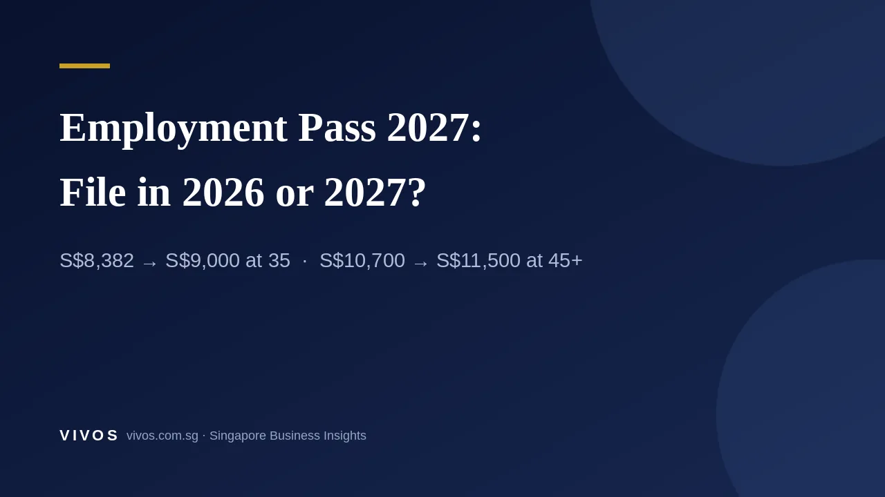 Should You File Your Singapore Employment Pass Before 1 January 2027? The Founder’s Timeline and the Age-Based Maths
