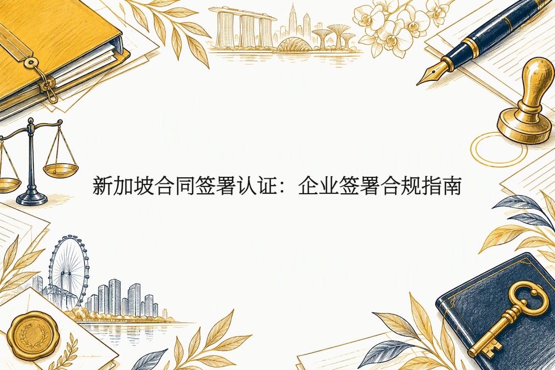 Learn More: 新加坡合同签署认证：企业签署合规指南