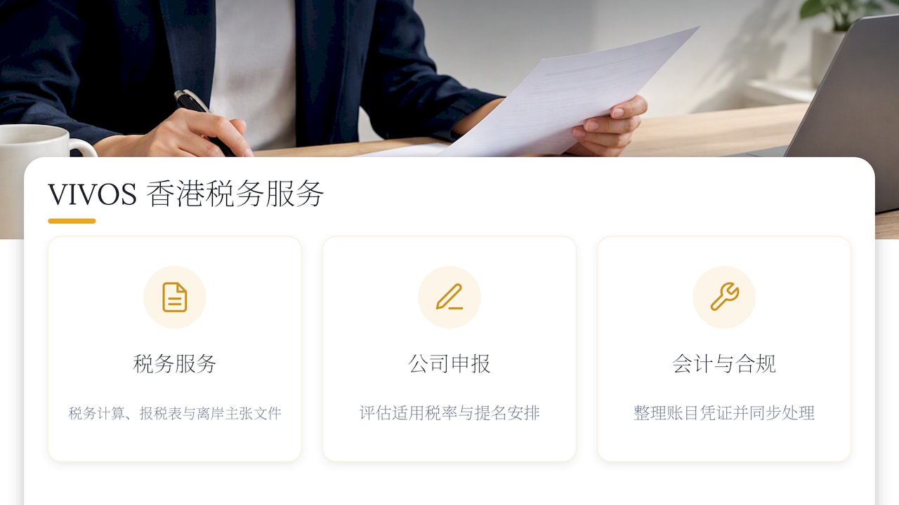 需要协助？VIVOS 的香港税务与合规服务 — overview diagram