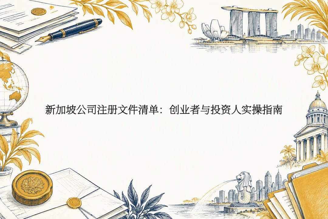新加坡公司注册文件清单：创业者与投资人实操指南