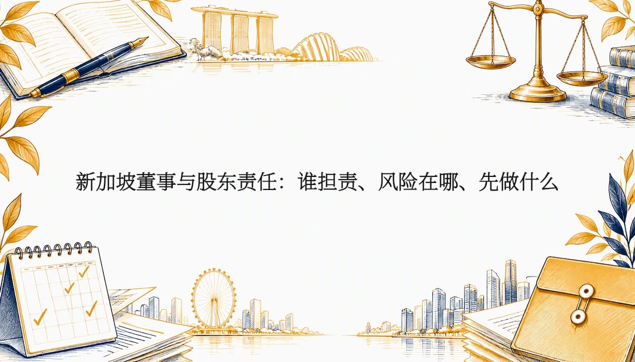新加坡董事与股东责任：谁担责、风险在哪、先做什么