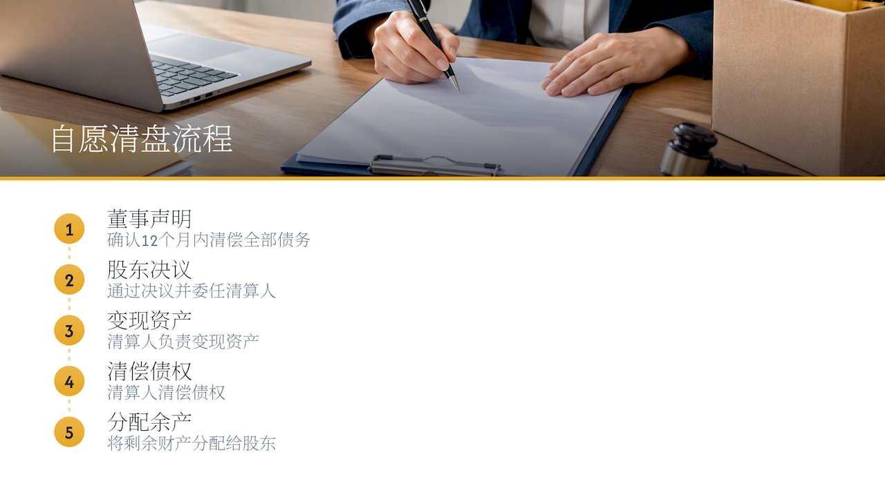 股东自愿清盘步骤与十二个月偿债条件