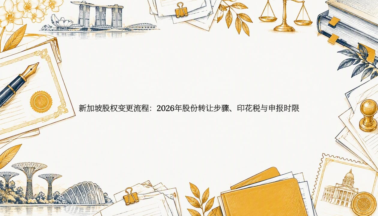 新加坡股权变更流程：2026年股份转让步骤、印花税与申报时限