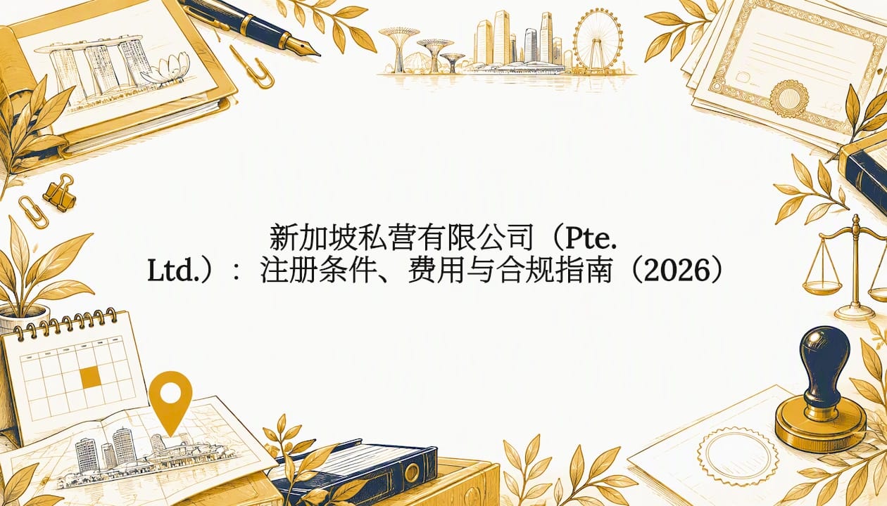 新加坡私营有限公司（Pte. Ltd.）：注册条件、费用与合规指南（2026）