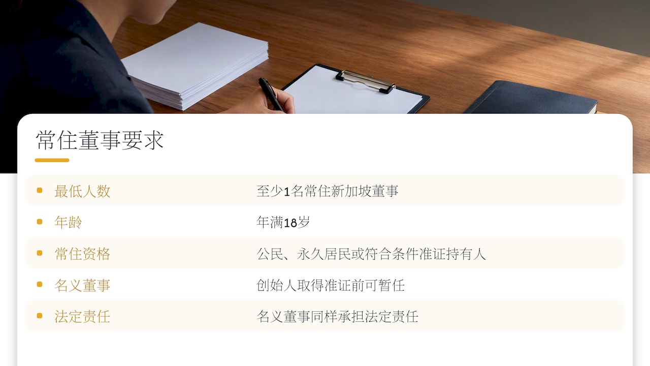 常住新加坡的董事 — overview diagram
