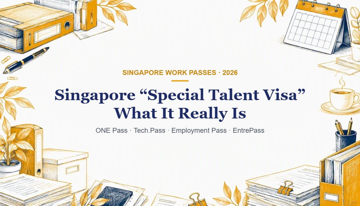 Learn More: Singapore “Special Talent Visa” (2026): What It Really Is